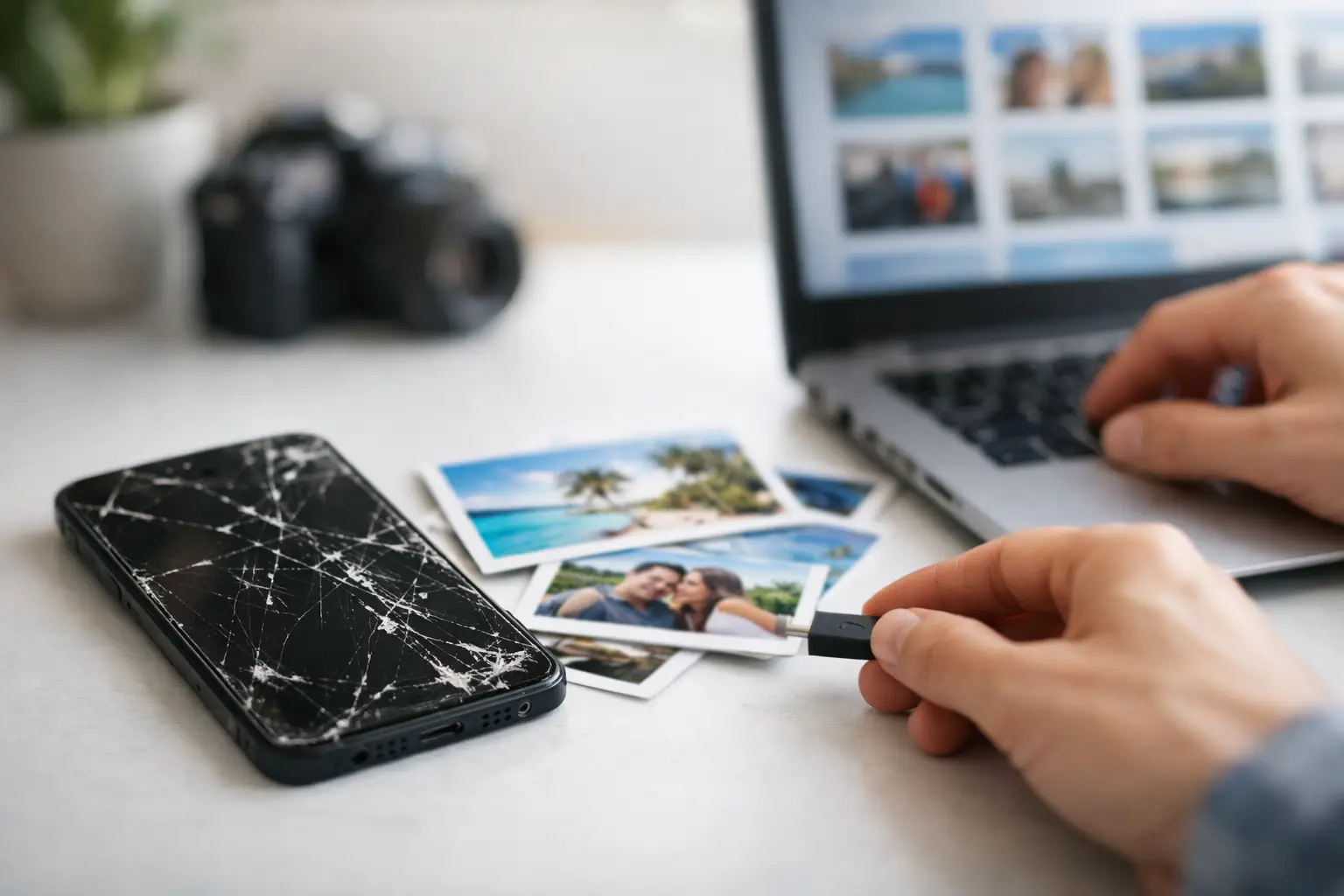 Récupérer photos téléphone cassé rapidement